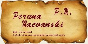 Peruna Mačvanski vizit kartica